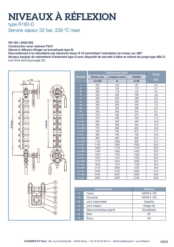 thumbnail of KLINGER INDICATEURS DE NIVEAU-fiche technique-application vapeur 3