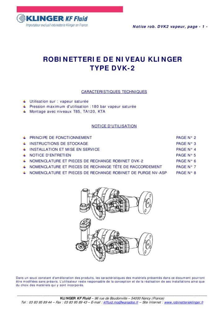 thumbnail of KLINGER INDICATEURS DE NIVEAU-insttruction de montage 13